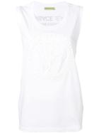 Versace Jeans Logo Panel Vest Top - White
