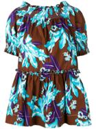 P.a.r.o.s.h. Floral-print Off-the-shoulder Top - Brown