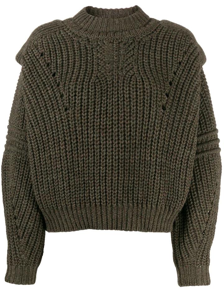 Isabel Marant Open Back Oversized Jumper - Green