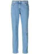 Moschino Studded Straight Leg Jeans - Blue