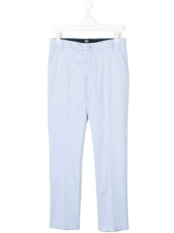 Emporio Armani Kids Straight Leg Chinos - Blue