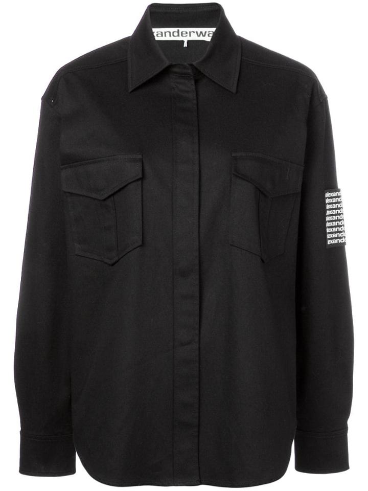Alexander Mcqueen Logo Patch Shirt - Black