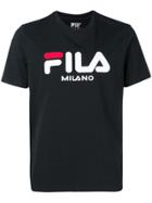 Fila Logo Print Crew Neck T-shirt - Black
