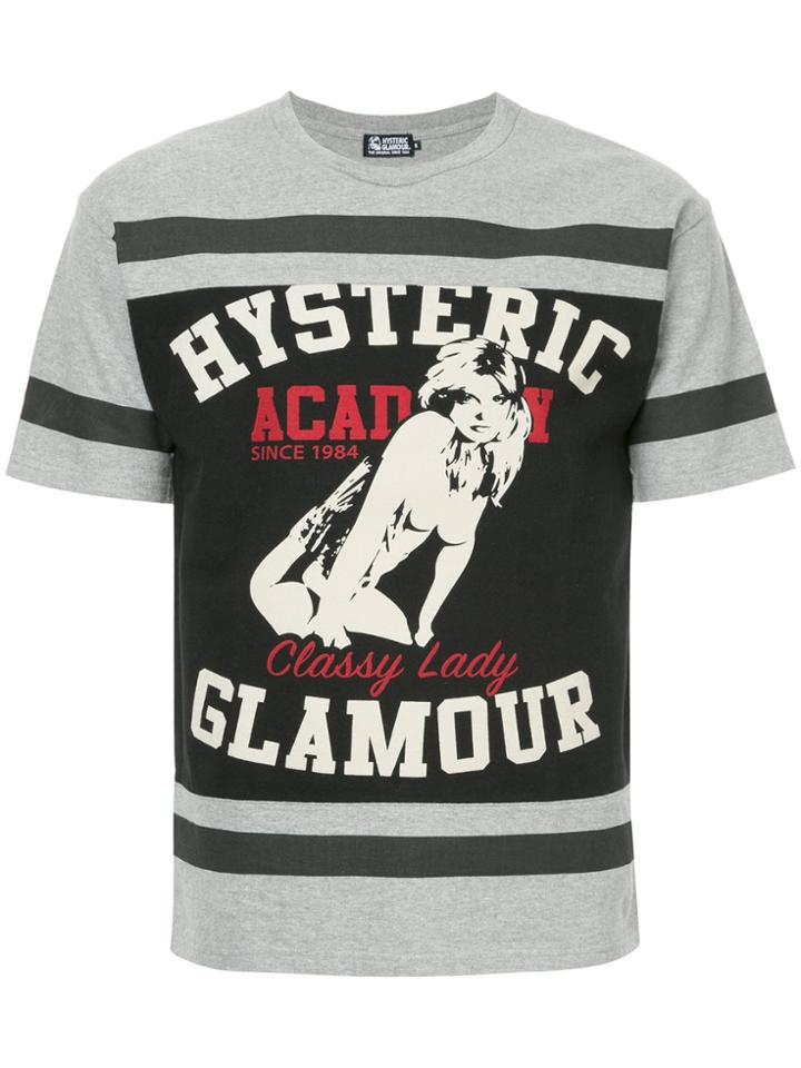 Hysteric Glamour Colour-block Logo T-shirt - Grey