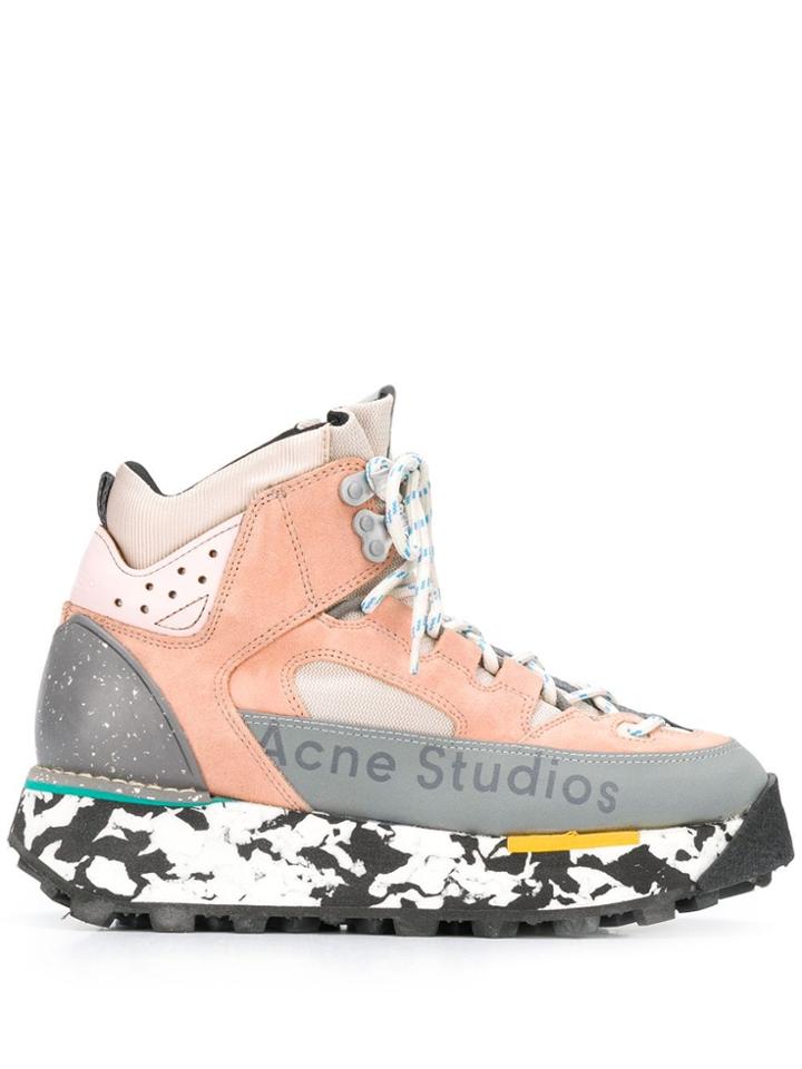 Acne Studios 90s Inspired Outdoor Hi-top Sneakers - Pink