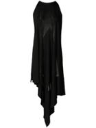 Balmain Asymmetric Evening Dress - Black