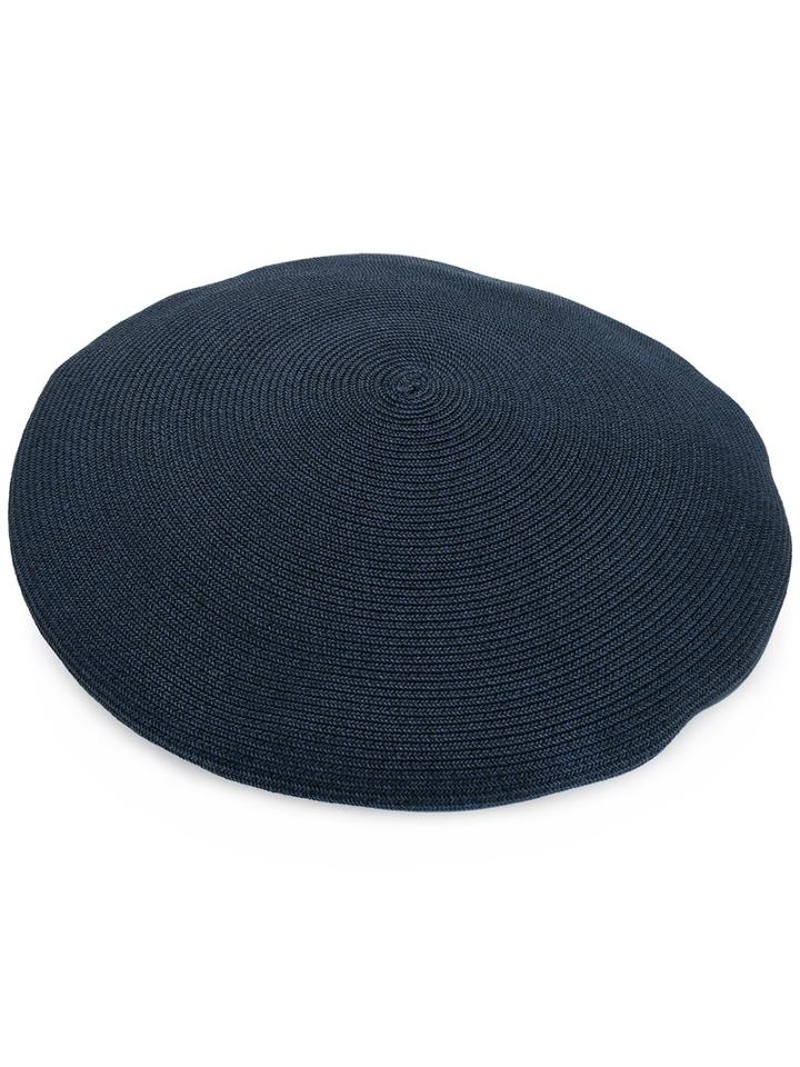 Ribbed Knit Beret - Men - Paper/polyester - One Size, Blue, Paper/polyester, Kijima Takayuki