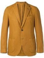 Lardini Lapel Petal Cashmere Blazer - Yellow