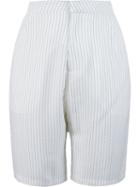 Uma Raquel Davidowicz Belo Bermuda Shorts, Women's, Size: 38, White, Silk/polyester/acetate