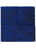 Alexander Mcqueen - Skull Print Scarf - Men - Cotton/viscose - One Size, Black, Cotton/viscose