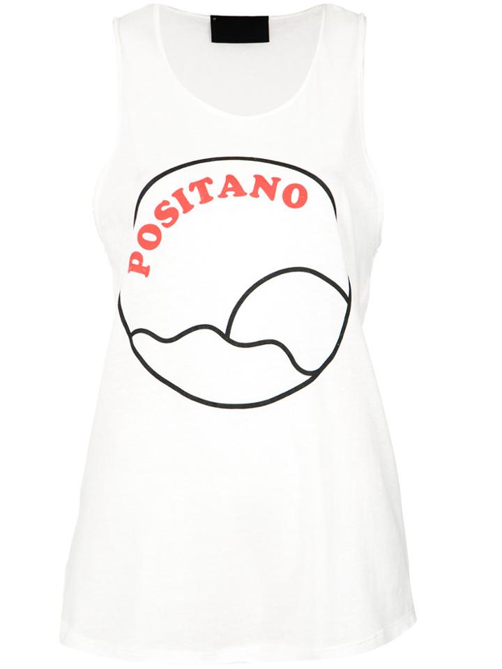 Andrea Bogosian Printed Tank Top - White