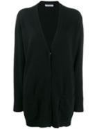P.a.r.o.s.h. V-neck Longline Cardigan - Black