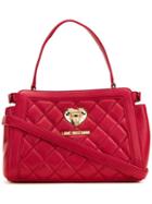 Love Moschino Quilted Barrel Tote, Women's, Red