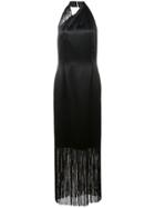 Jill Jill Stuart Halter-neck Fringed Maxi Dress - Black