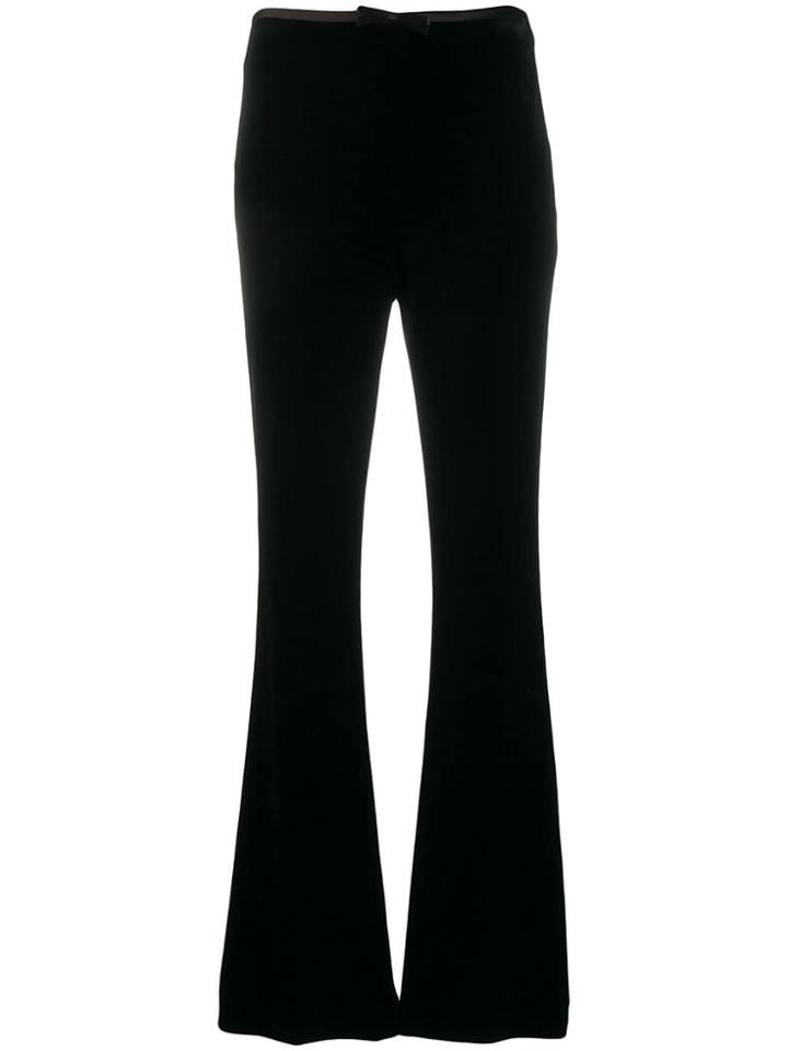Miu Miu Velvet Flared Trousers - Black