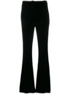 Miu Miu Velvet Flared Trousers - Black