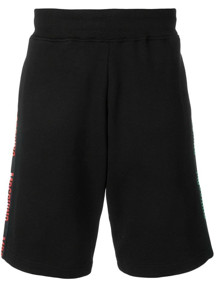 Moschino Side-logo Shorts - Black