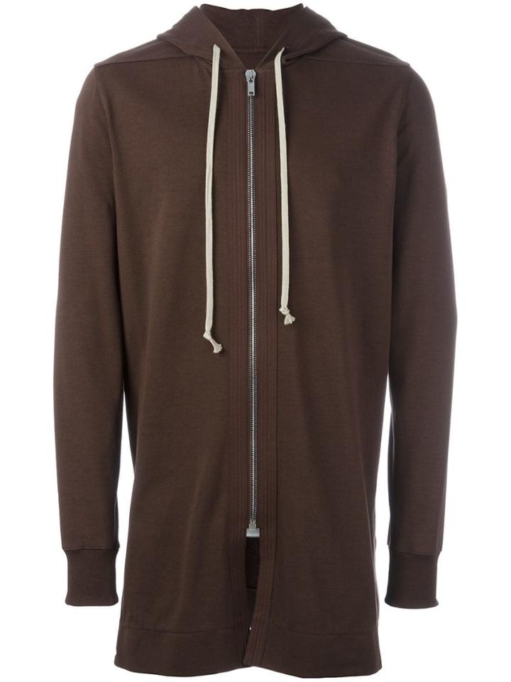 Rick Owens Long Length Hoodie - Brown