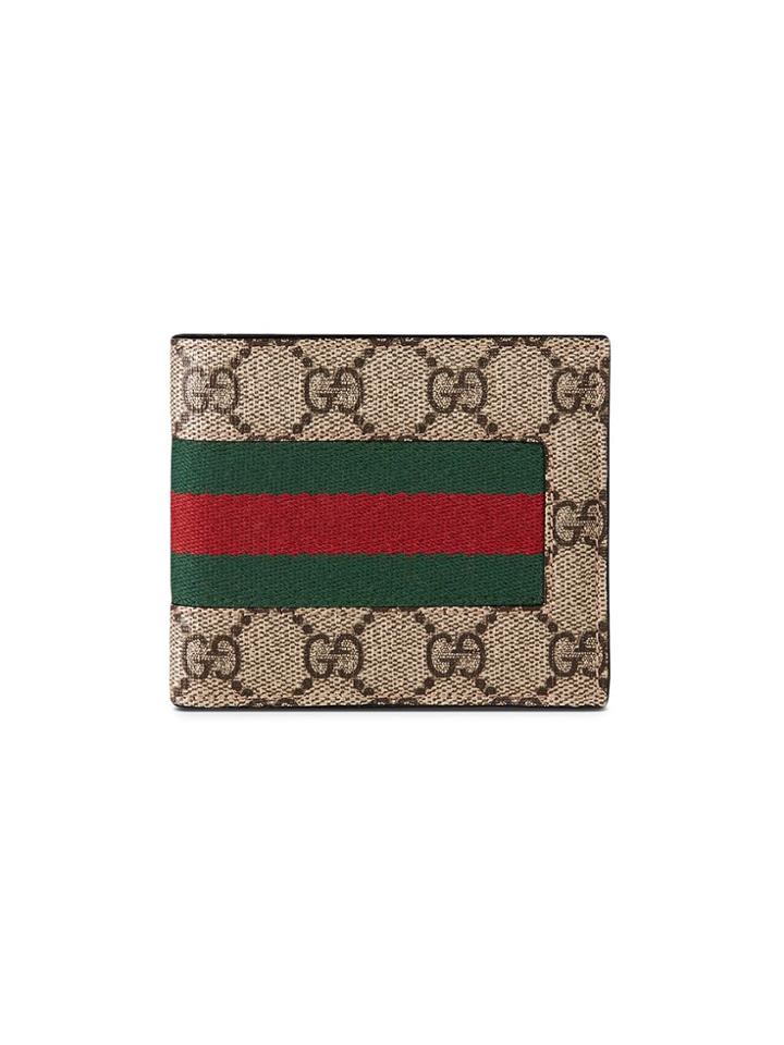 Gucci Web Gg Supreme Wallet - Neutrals
