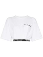 Natasha Zinko Logo-hem Cropped T-shirt - White