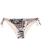 Fisico Leaf Print Bikini Bottoms - Nude & Neutrals