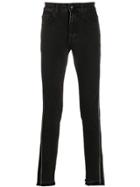 Cavalli Class Stripe Detail Slim-fit Jeans - Black