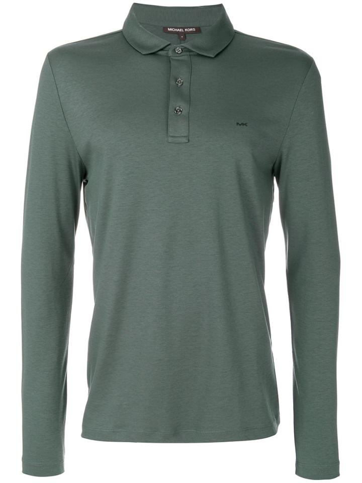 Michael Kors Longsleeved Polo Shirt - Green