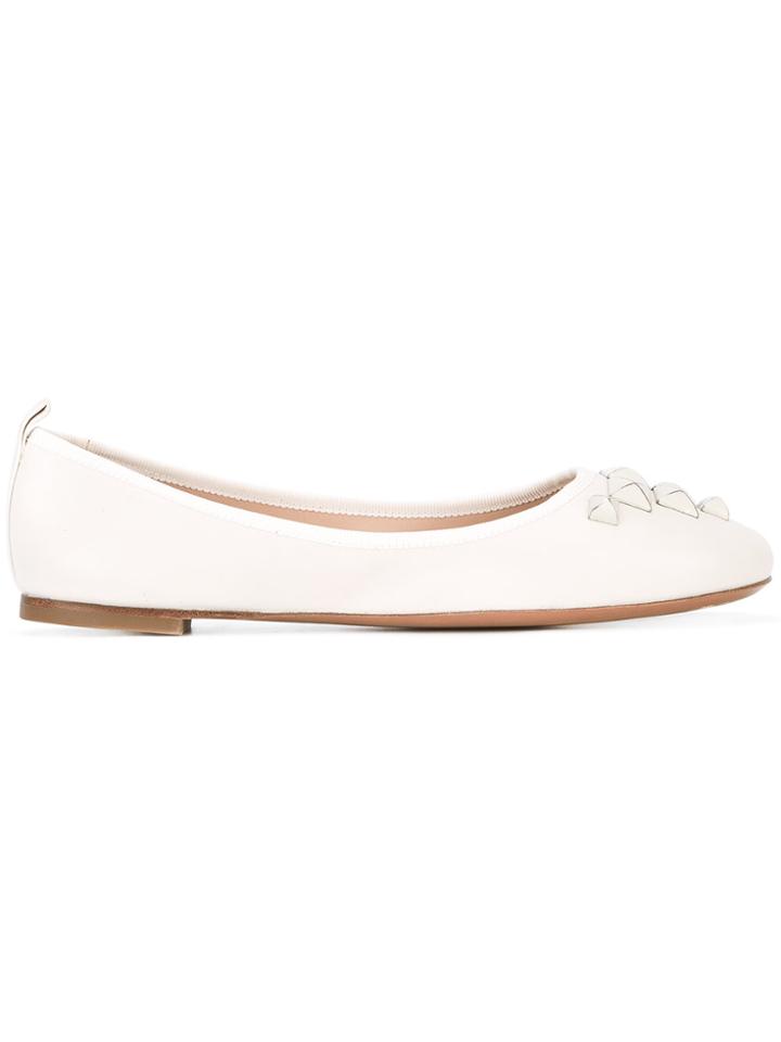 Marc Jacobs Studded Ballerina Shoes - White