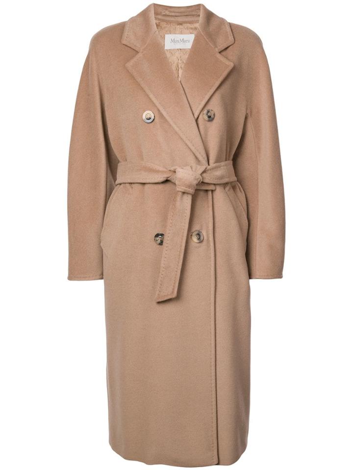 Max Mara Double-breasted Overcoat - Brown