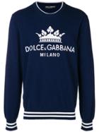 Dolce & Gabbana Crown Logo Jumper - Blue
