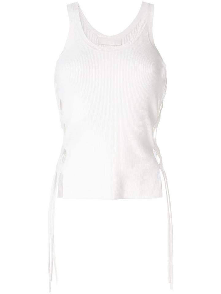 Dion Lee Fitted Cut-out Top - White