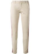 P.a.r.o.s.h. - Red Stripe Trousers - Women - Cotton/spandex/elastane - L, Nude/neutrals, Cotton/spandex/elastane