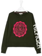 Tommy Hilfiger Junior Teen Logo Knit Jumper - Green