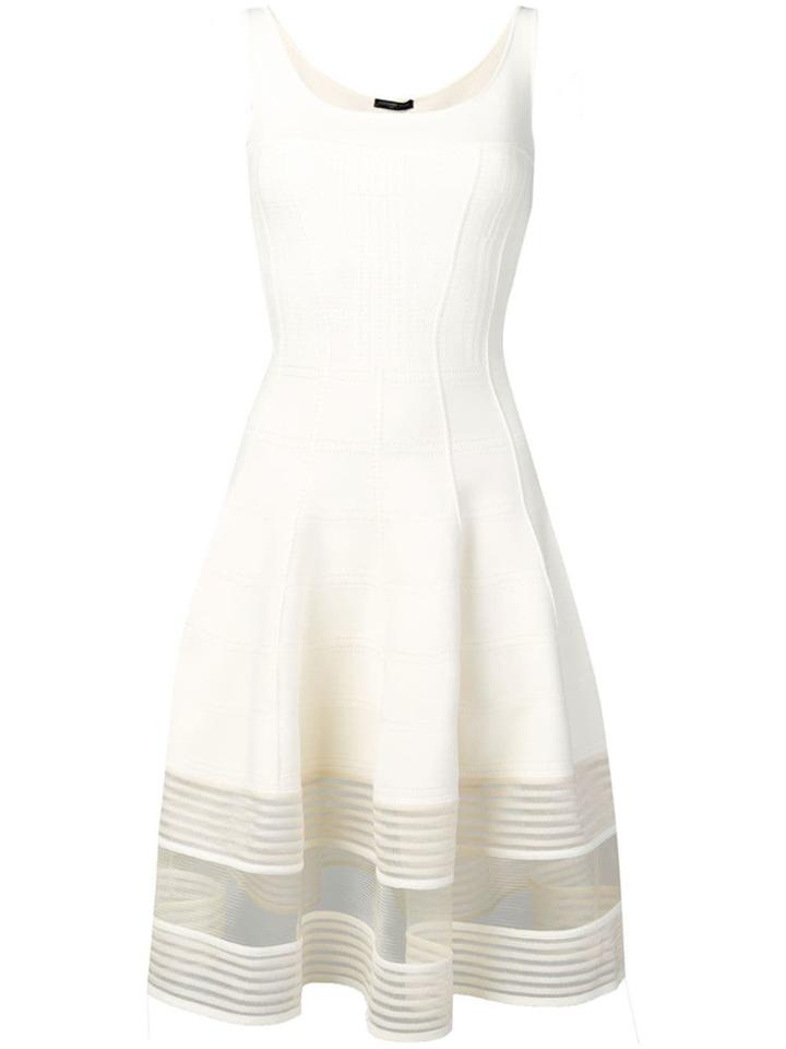 Alexander Mcqueen Stitch Fitted Midi Dress - Neutrals