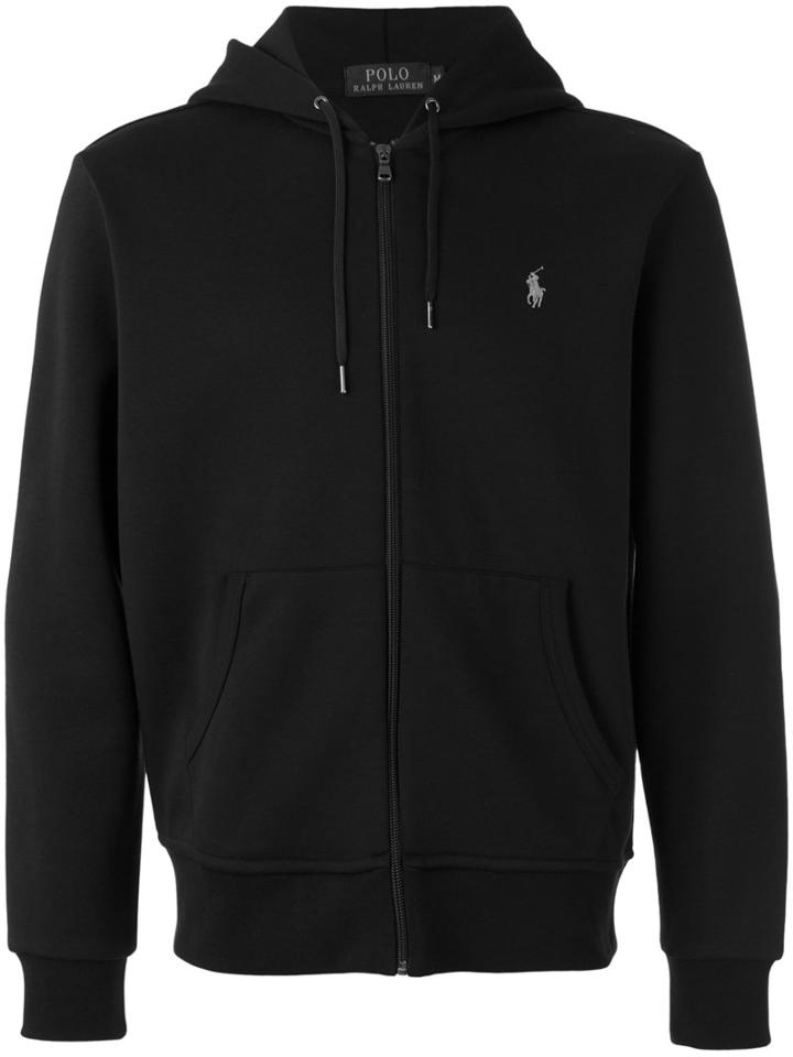 Polo Ralph Lauren Embroidered Logo Hoodie, Men's, Size: Xxl, Black, Polyester/cotton