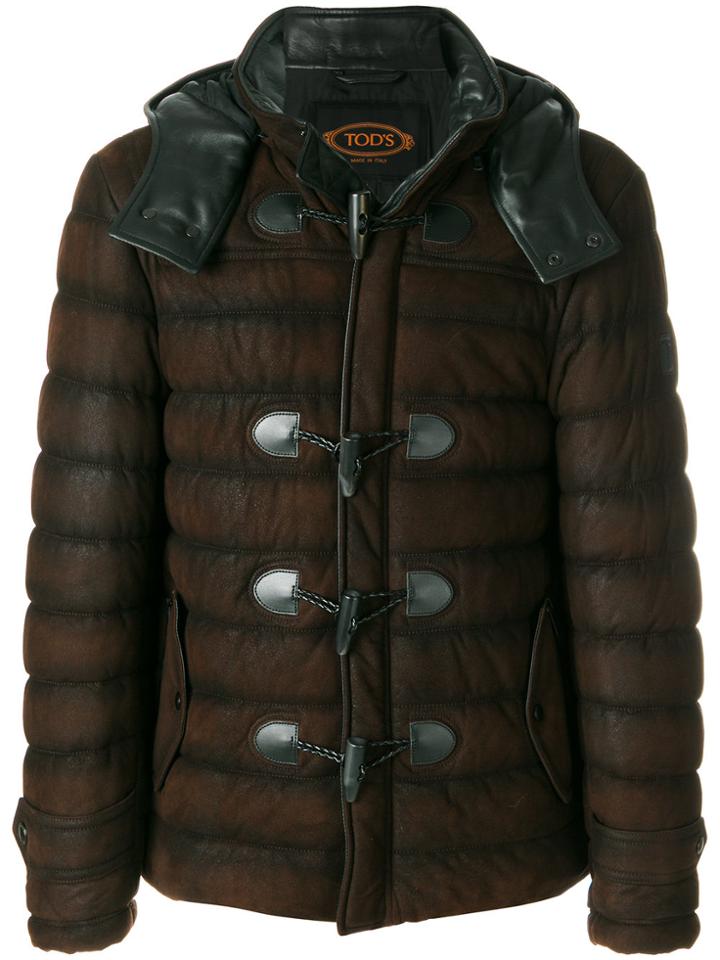Tod's Toggle Detail Padded Jacket - Brown