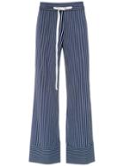 Gloria Coelho Striped Wide Leg Trousers - Blue