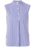 Aspesi Striped Sleeveless Shirt - Blue