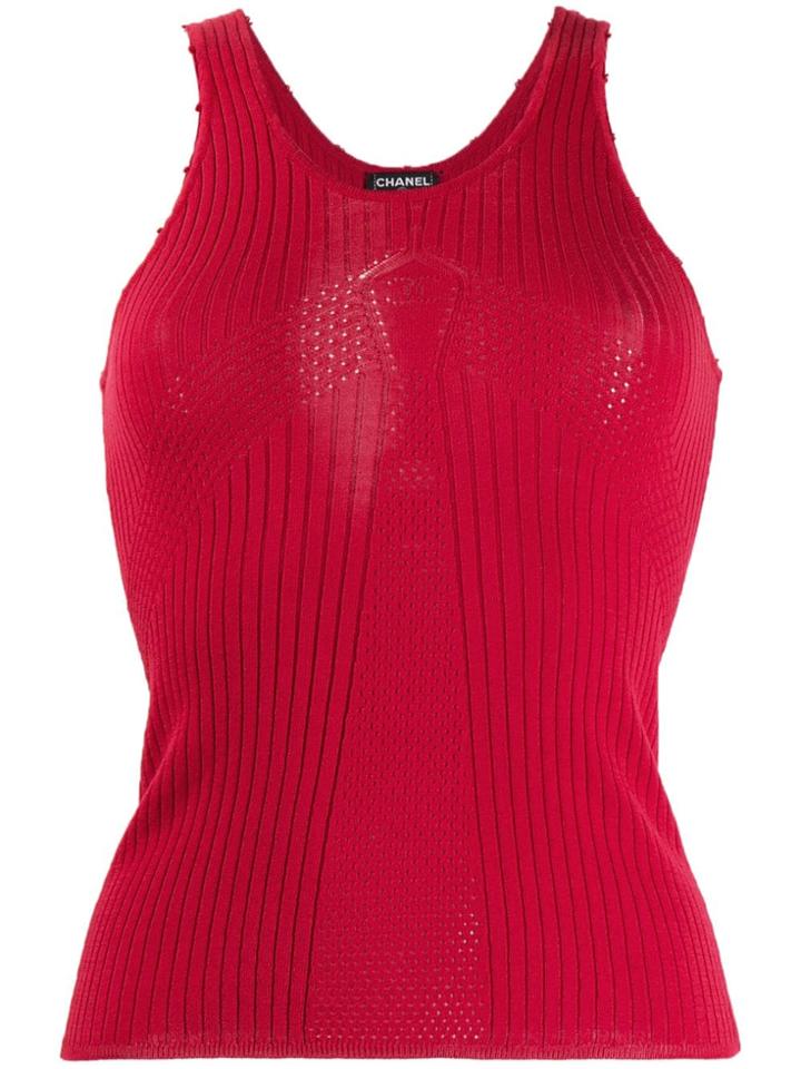 Chanel Vintage 2004's Knitted Tank Top - Red