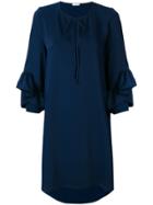 P.a.r.o.s.h. Peplum Cuffed Mini Dress - Blue