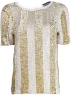 Beau Souci Sequined Striped T-shirt