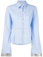 Aviù - Wide-sleeve Shirt - Women - Cotton/polyamide/polyester/viscose - 40, Blue, Cotton/polyamide/polyester/viscose