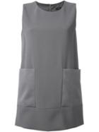 Joseph Longline Oversized Pockets Vest, Women's, Size: 42, Grey, Cupro/spandex/elastane/acetate
