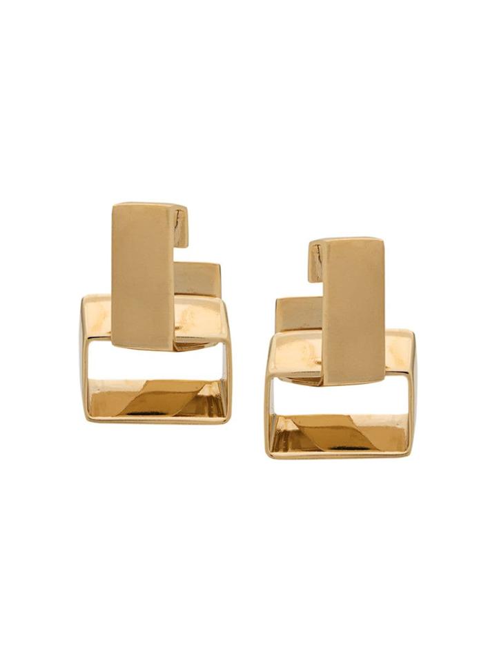 Wouters & Hendrix Modern Shape Earrings - Gold