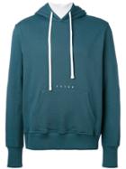 Futur - Stripe Back Hoodie - Men - Cotton - L, Green, Cotton