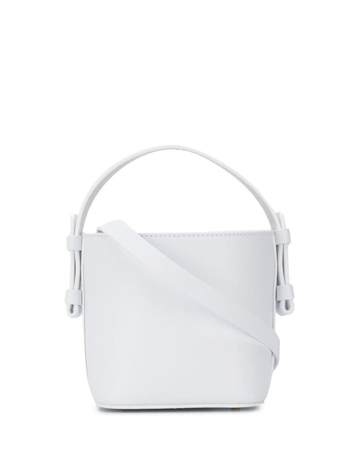 Nico Giani Drawstring Top Handle Bucket Bag - White
