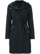Moncler Zipped Parka Coat - Black