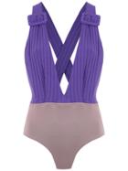 Framed Superb Bodysuit - Purple