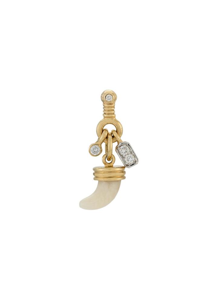 Sauer Brinco Patuá Em Ouro Amarelo, Albita E Diamante - Gold