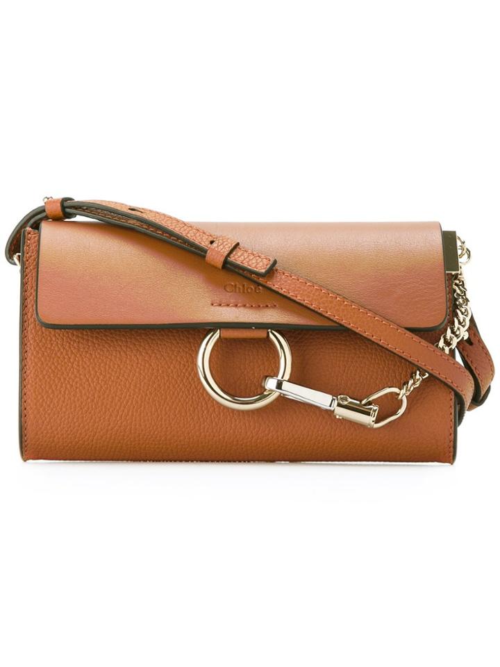 Chloé Faye Wallet On Strap Bag - Brown